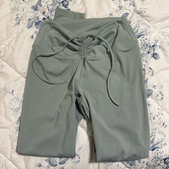 Victorias Secret Cinched Waist Ruched Leggings - Muted Teal color - Picture 4 of 5